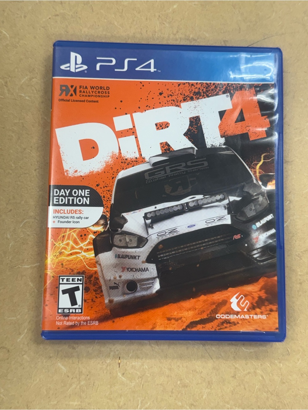 Puma PS4 DiRT 4 Day One Edition - Black & Orange Cover